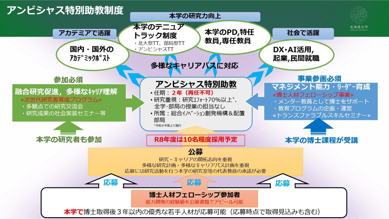 アンビシャス特別助教制度の概要 – 若手研究者育成事業統合ウェブサイト